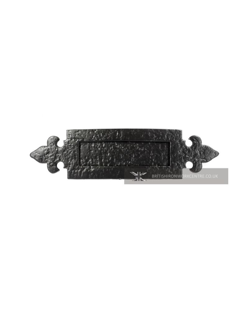 Traditional Fleur de Lys Ornate Cast Iron Letter Plate