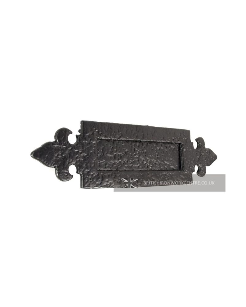 Traditional Fleur de Lys Ornate Cast Iron Letter Plate