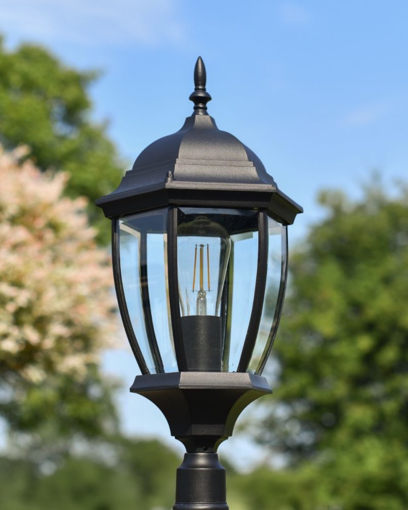 Traditional Hexagonal Pillar Light Lantern