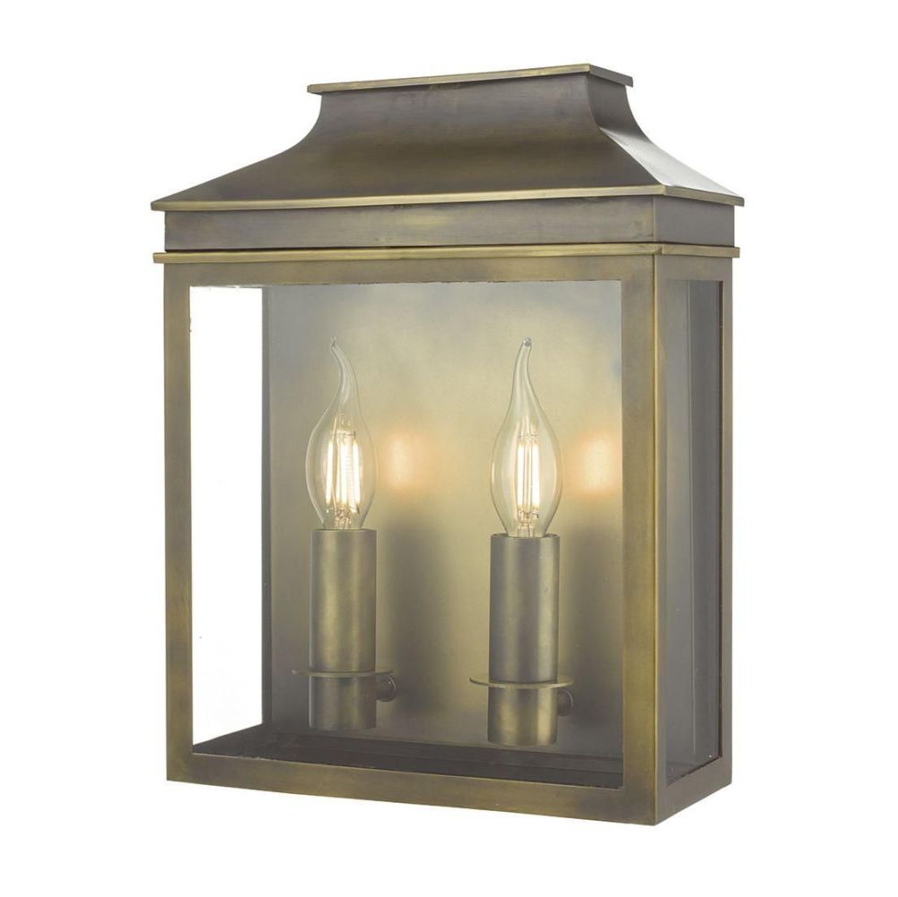 Traditional 'Highley' Weathered Brass Coach Lantern Wall Light