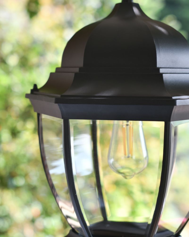 Traditional Large Hanging Chain Porch Light Close Up