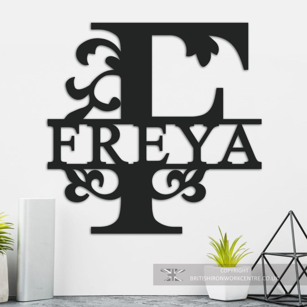 Bespoke Monogram Wall Art and House Sign - Letter F