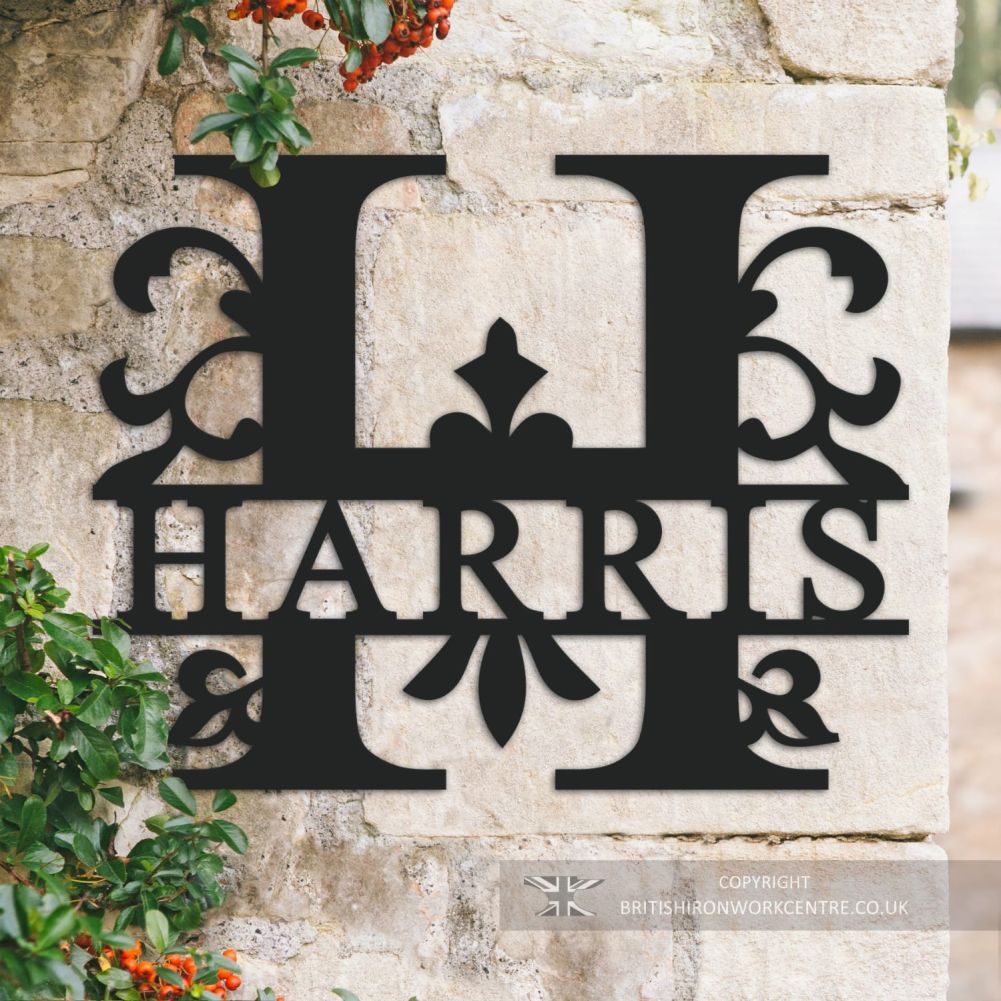 Bespoke Monogram Wall Art and House Sign - Letter H on an outside wall