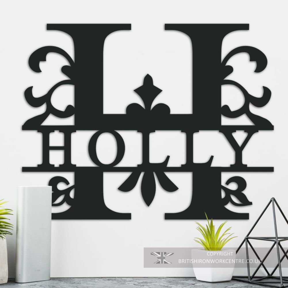 Bespoke Monogram Wall Art and House Sign - Letter H