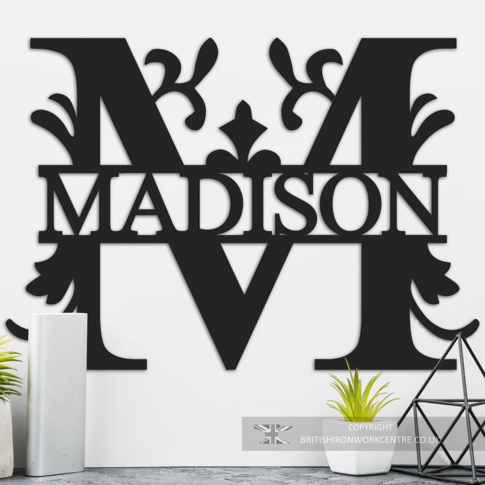 Bespoke Monogram Wall Art and House Sign - Letter M
