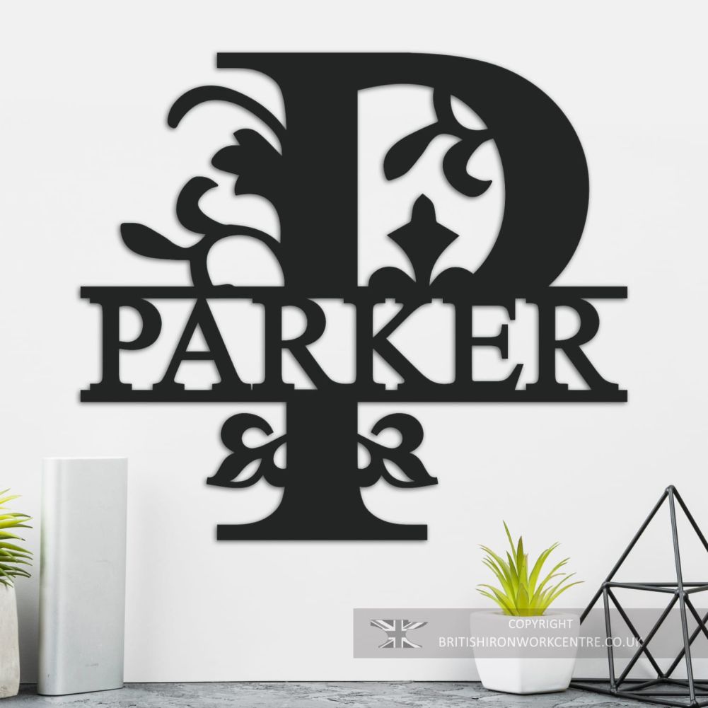 Bespoke Monogram Wall Art and House Sign - Letter P