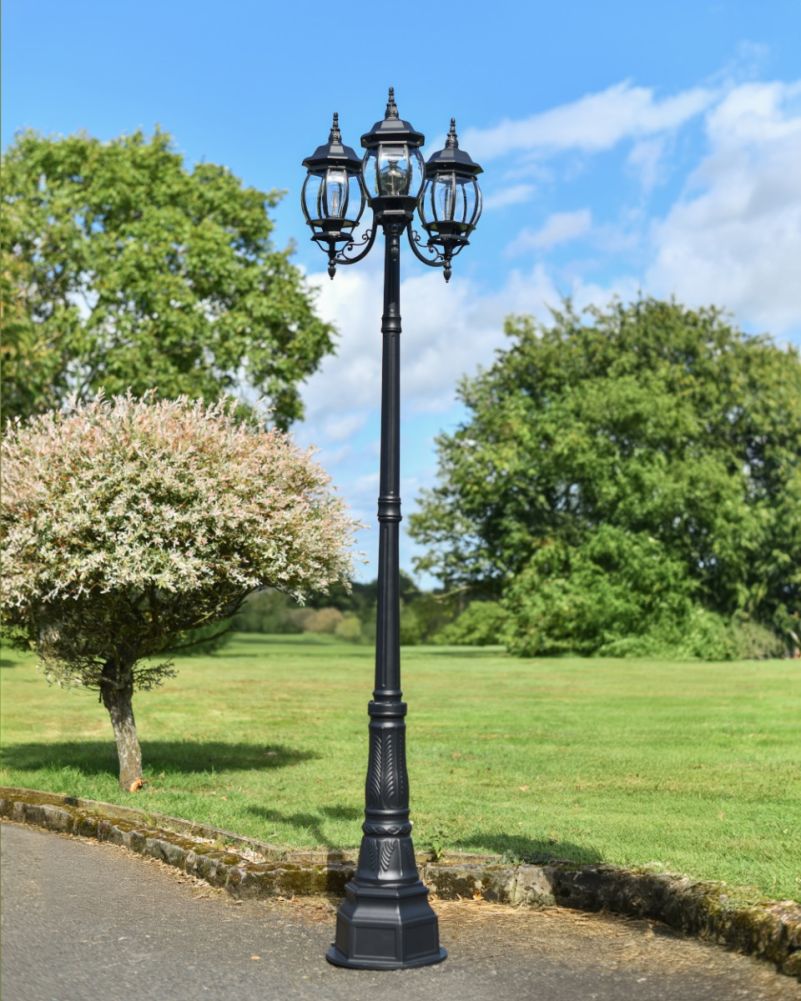 Traditional Ornate Aluminium Tripple Head Lantern