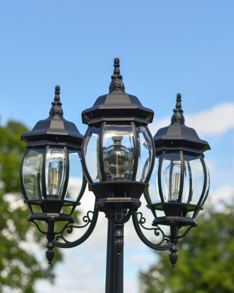 Traditional Ornate Aluminium Tripple Head Lantern Lantern