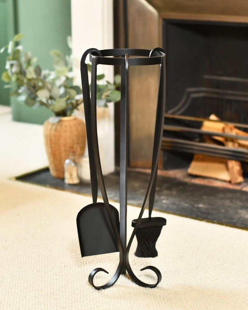 Traditional Triplo Black Three Piece Companion Set