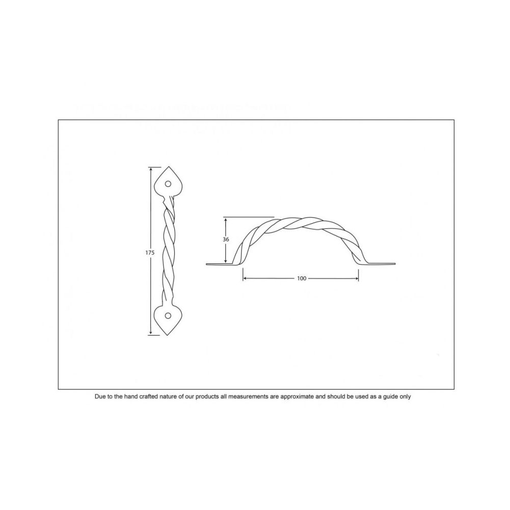 Traditional Twist Pull Handle Dimensions