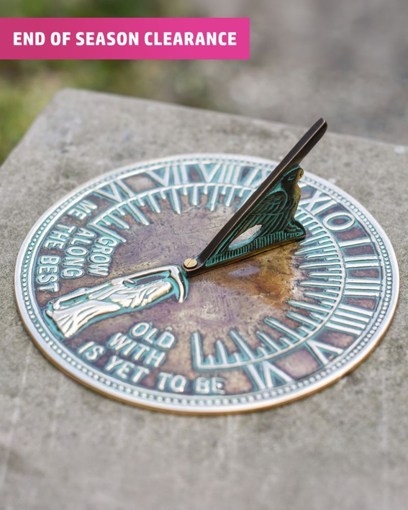 Traditional Verdigris Old Father Time Sundial 