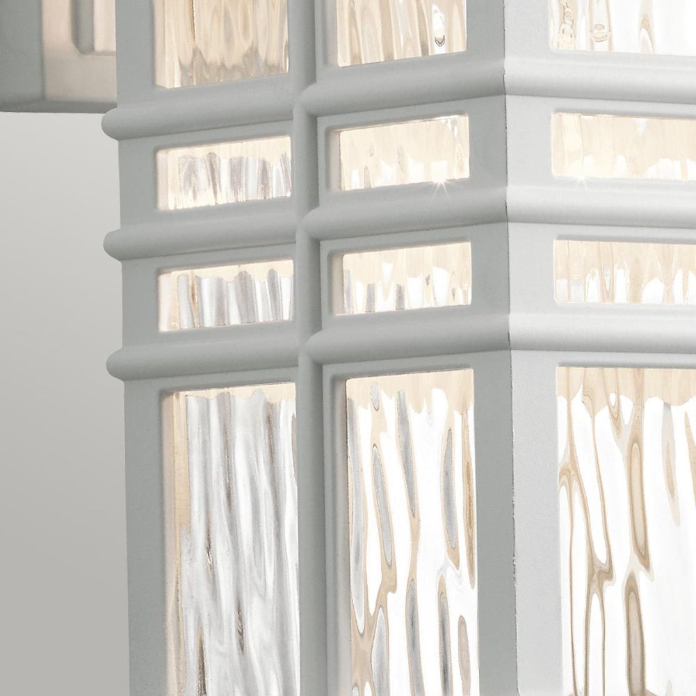 Traditional White 'Kimpton' Garden Wall Light Close Up Details