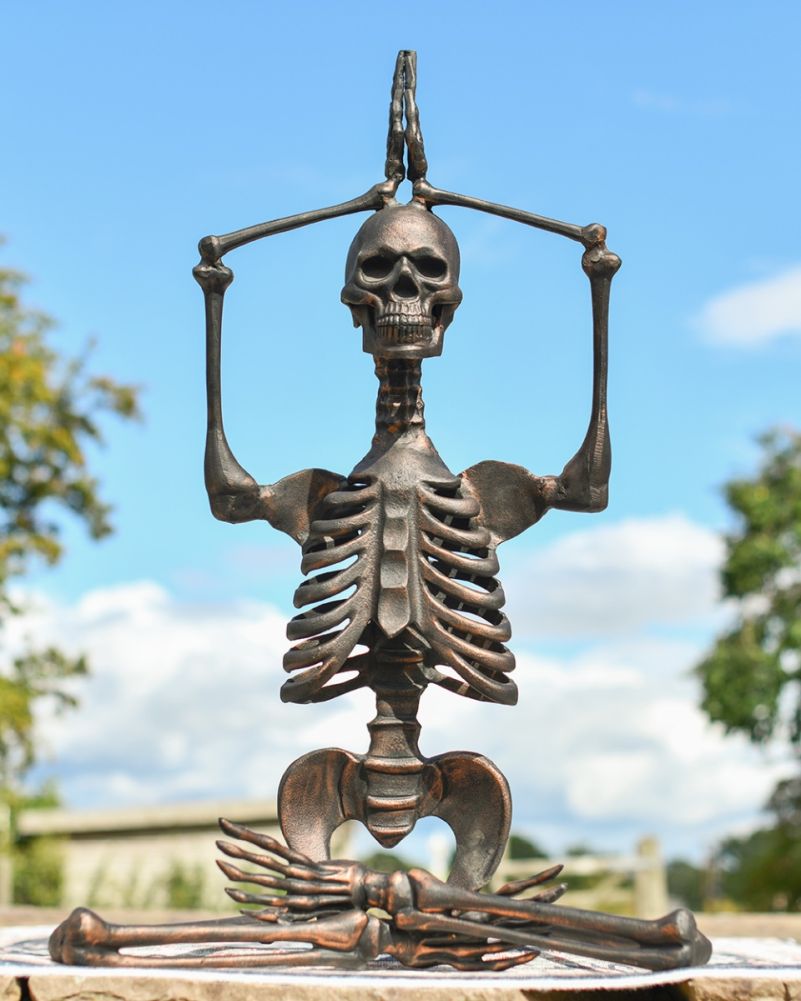 'Pax' The Tranquil Aluminium Skeleton Sculpture - Copper
