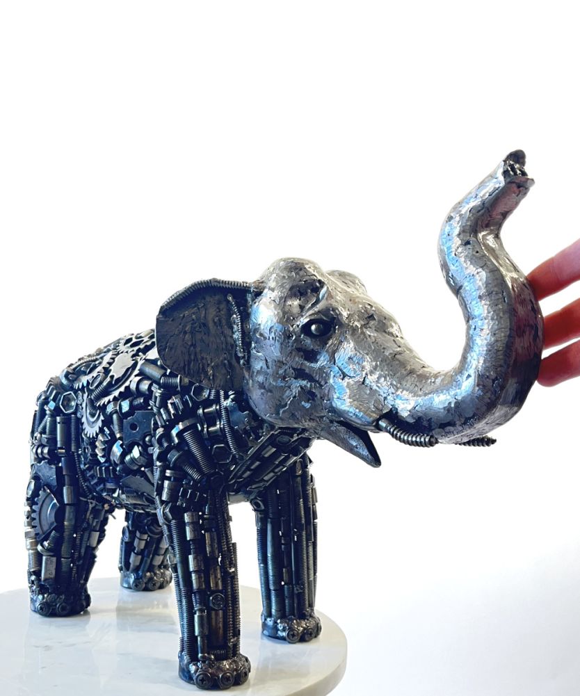 Scale Of Tundra The Elephant Scrap Metal Art Sculpture