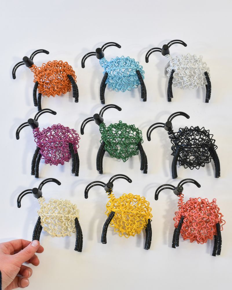 'Twisty' The Colourful Ram Scrap Metal Art Sculpture All Finishes