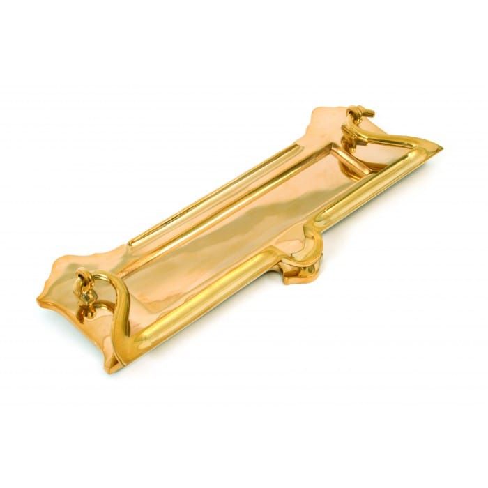 Aylesbury Polished Brass Letter Plate with Integrated Knocker 
