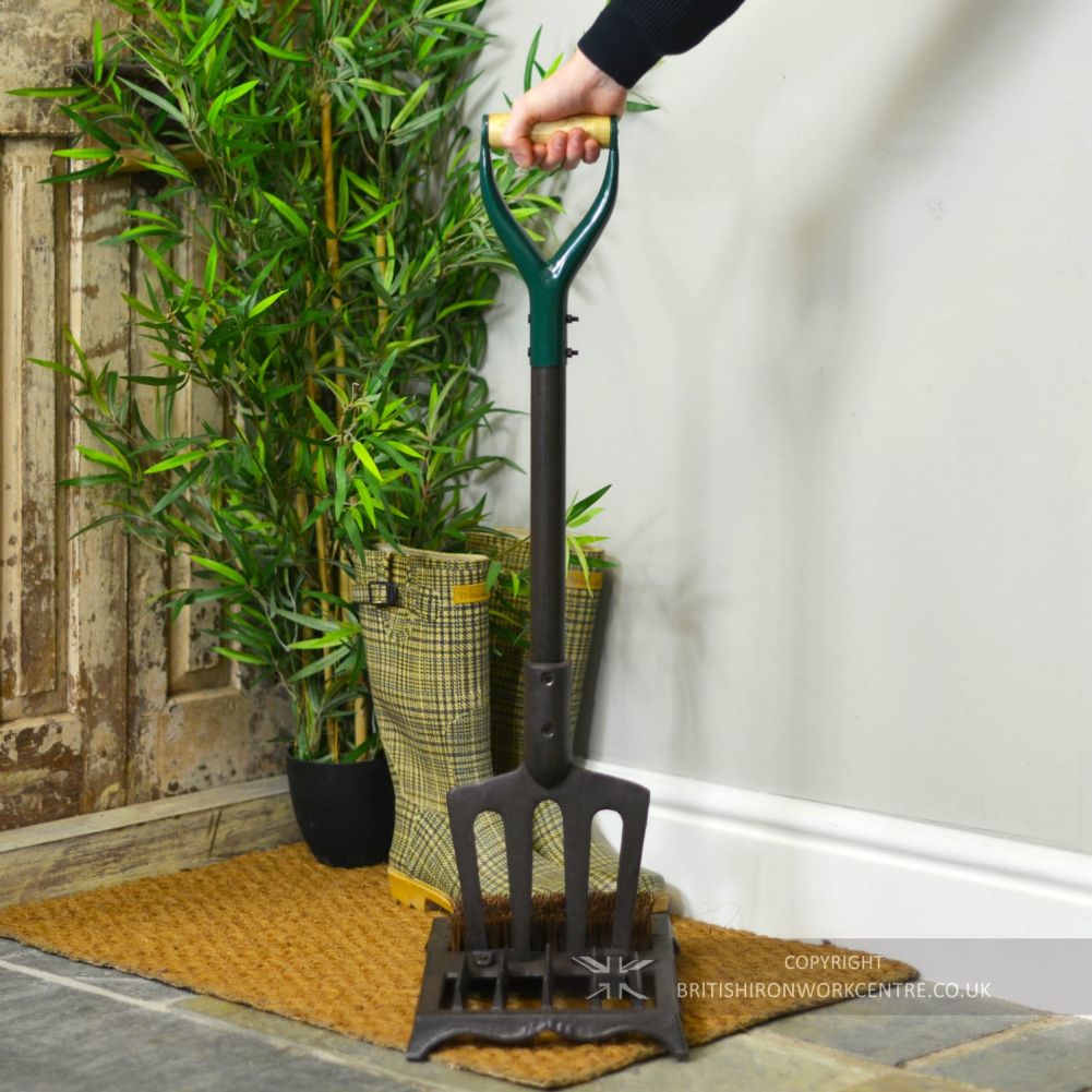 Rustic Pitch Fork Freestanding Boot Brush and Scraper