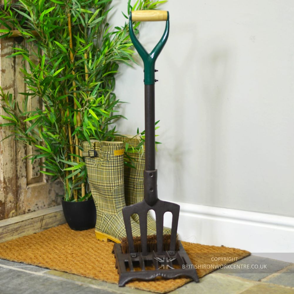 Rustic Pitch Fork Freestanding Boot Brush and Scraper
