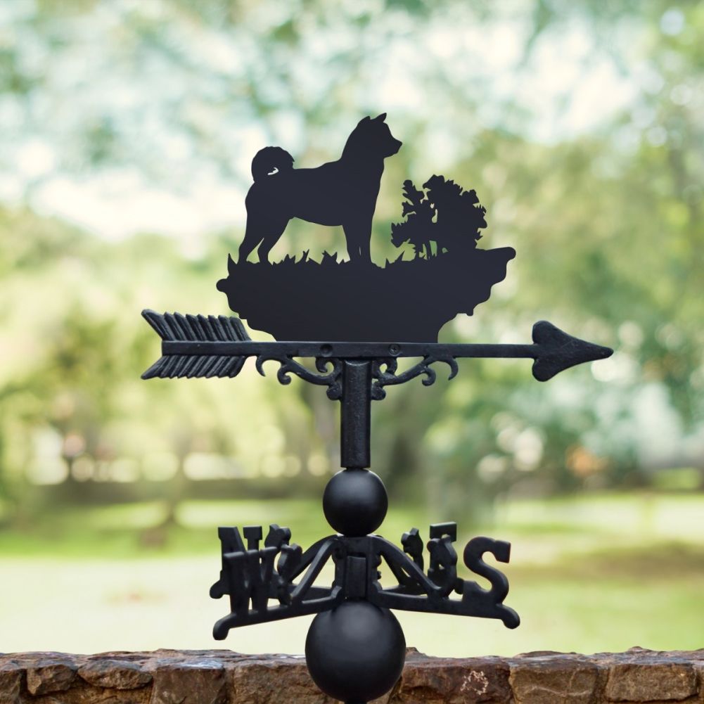 Weathervane with Akita Dog Topper Design 