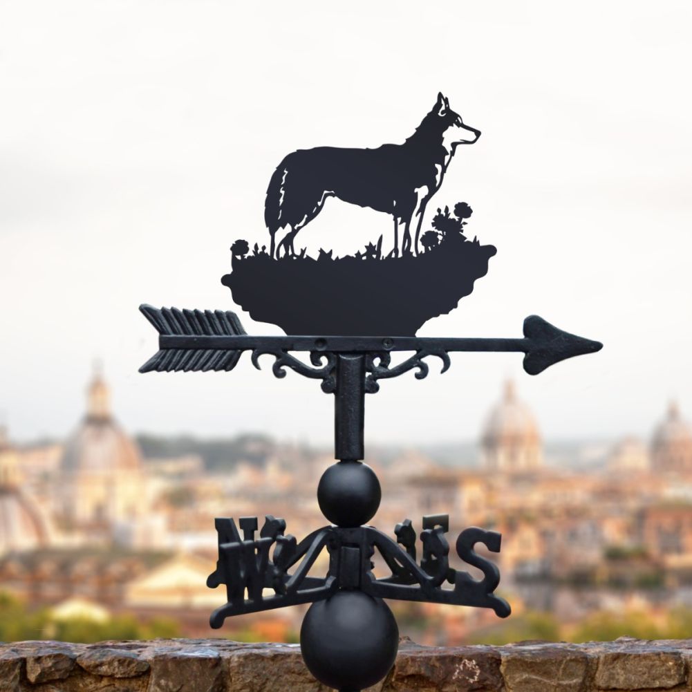 Weathervane with Standing 'Siberian Husky' Motif
