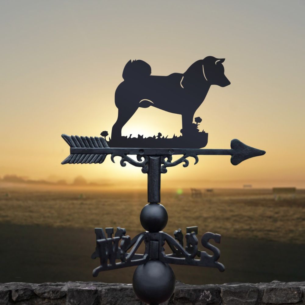 Weathervane with Standing 'Shiba Inu' Dog Motif