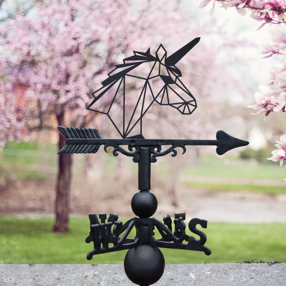Geometric Unicorn Weathervane 
