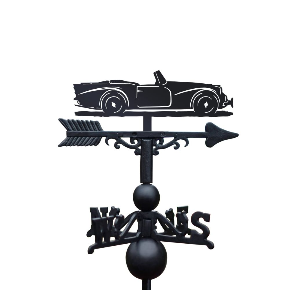 Daimler SP250 Dart Iron Weathervane On a White Background