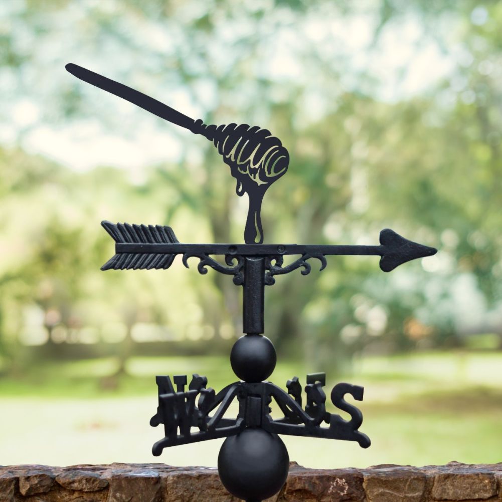 Honey Spoon Weathervane in Black 