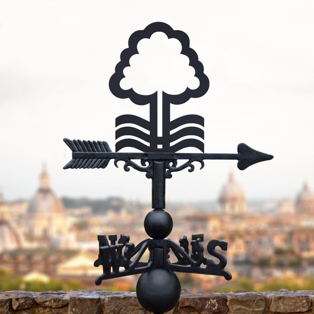 Black Weathervane with Nottingham Tree 