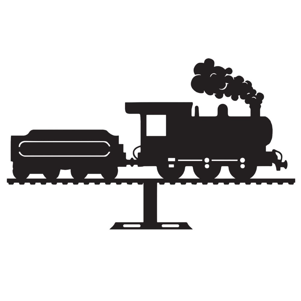 Children's Steam Train Weathervane Topper on White