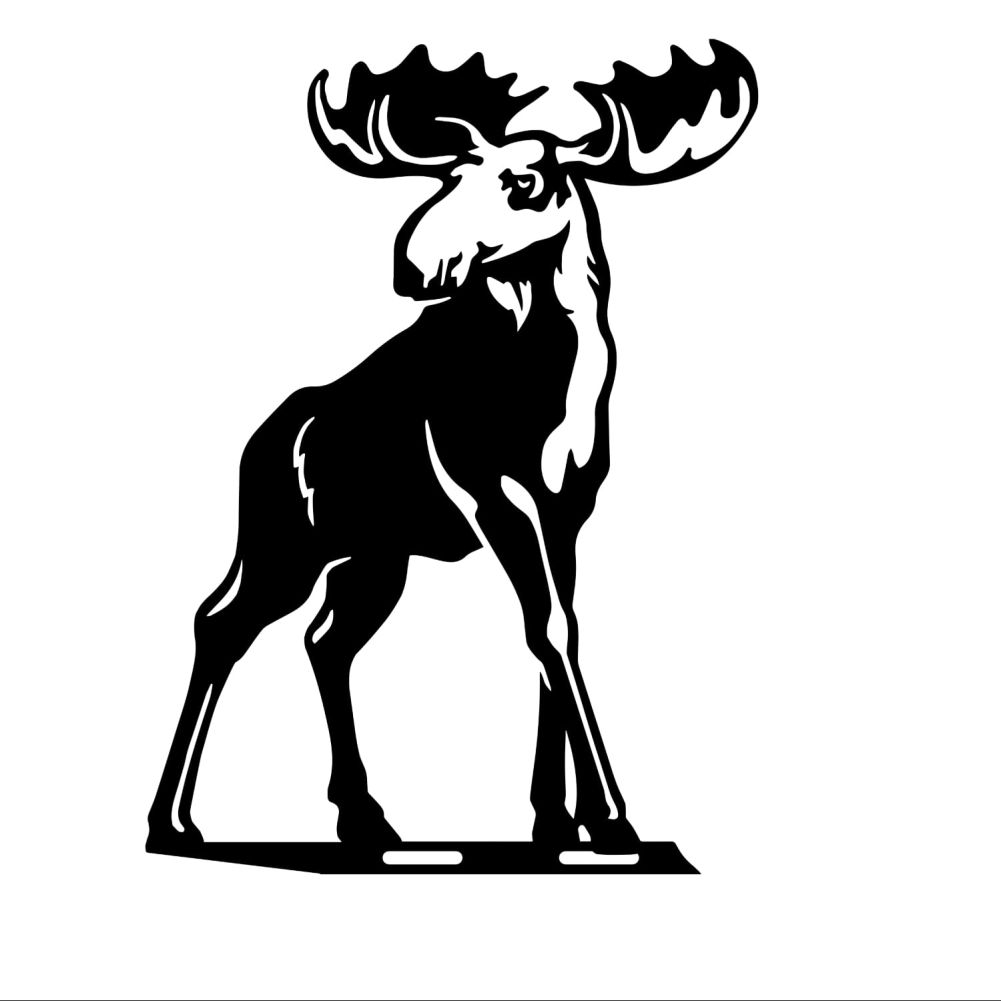 Moose Weathervane Topper on a White Background
