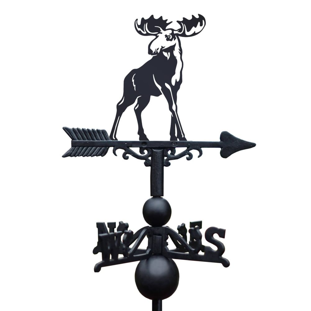 Moose Weathervane On a White Background