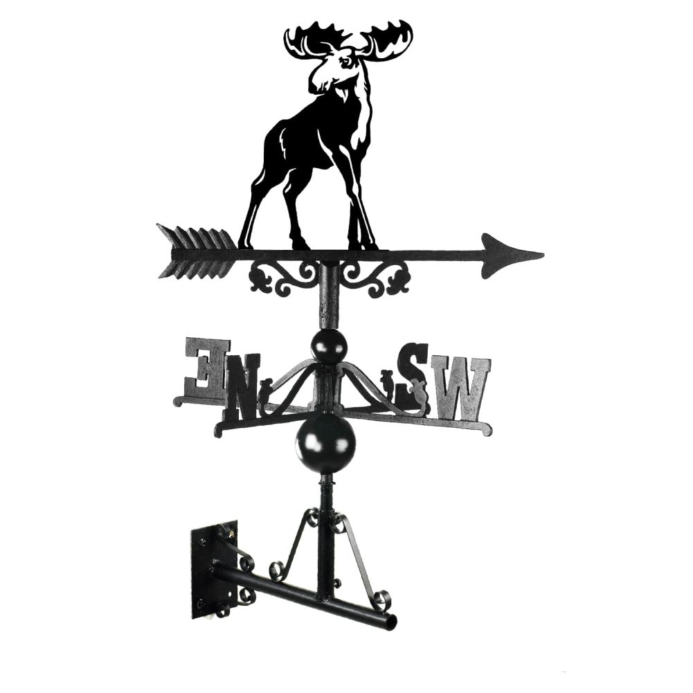 Moose Weathervane With Bracket on a White Background