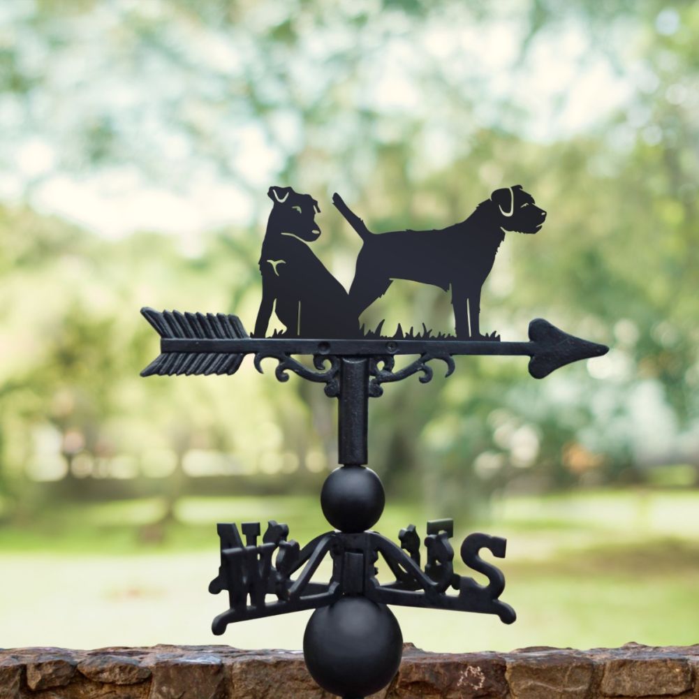Border Terrier and Jack Russell Weathervane