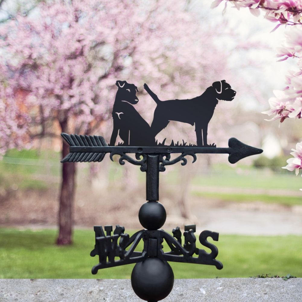 Border Terrier and Jack Russell Weathervane