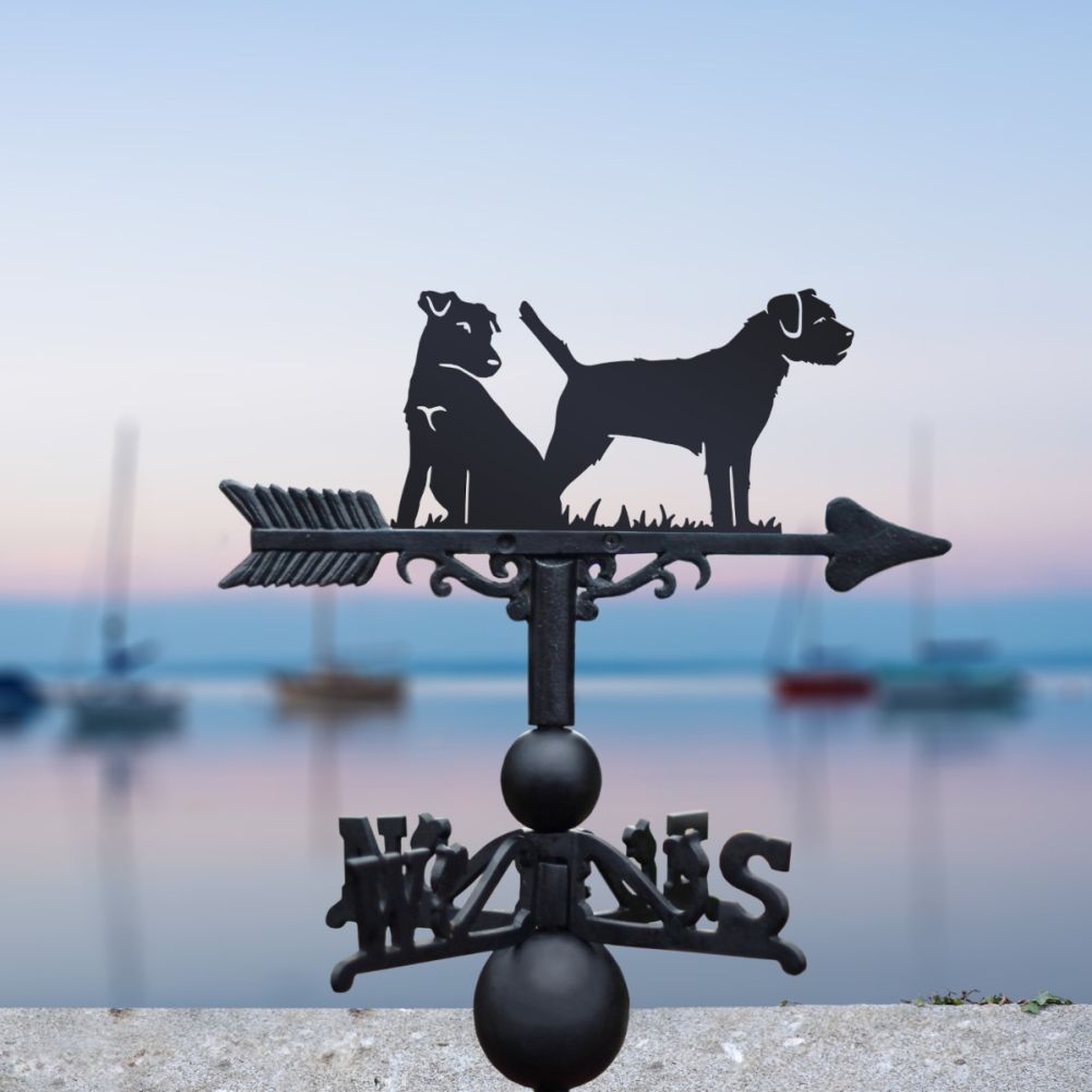 Border Terrier and Jack Russell Weathervane