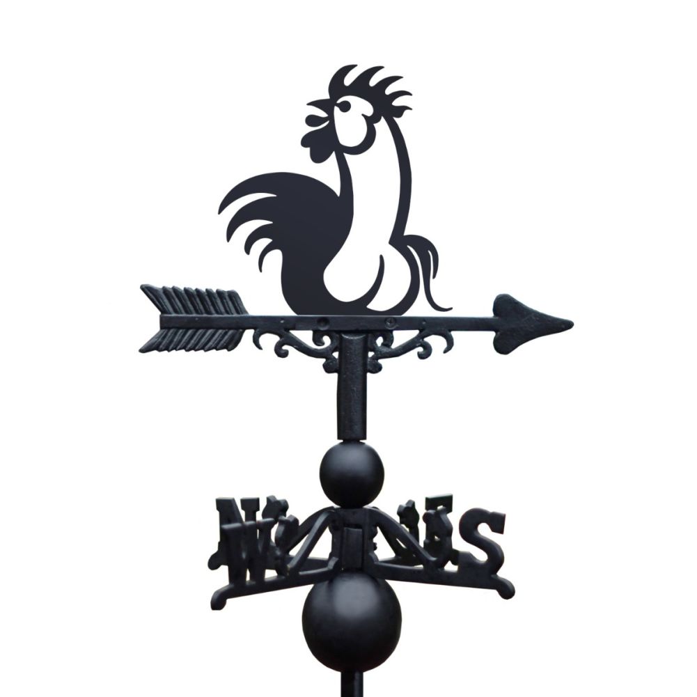 Cock'rel Weathervane on White Background