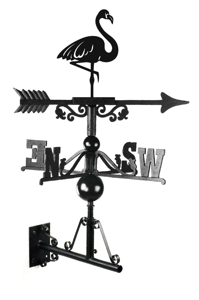 The Forge Flamingo Weathervane On Bracket