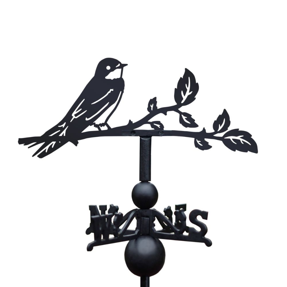 House Martin Weathervane on White Background
