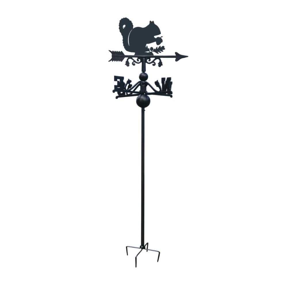 Freestanding Squirrel Weathervane on White Background