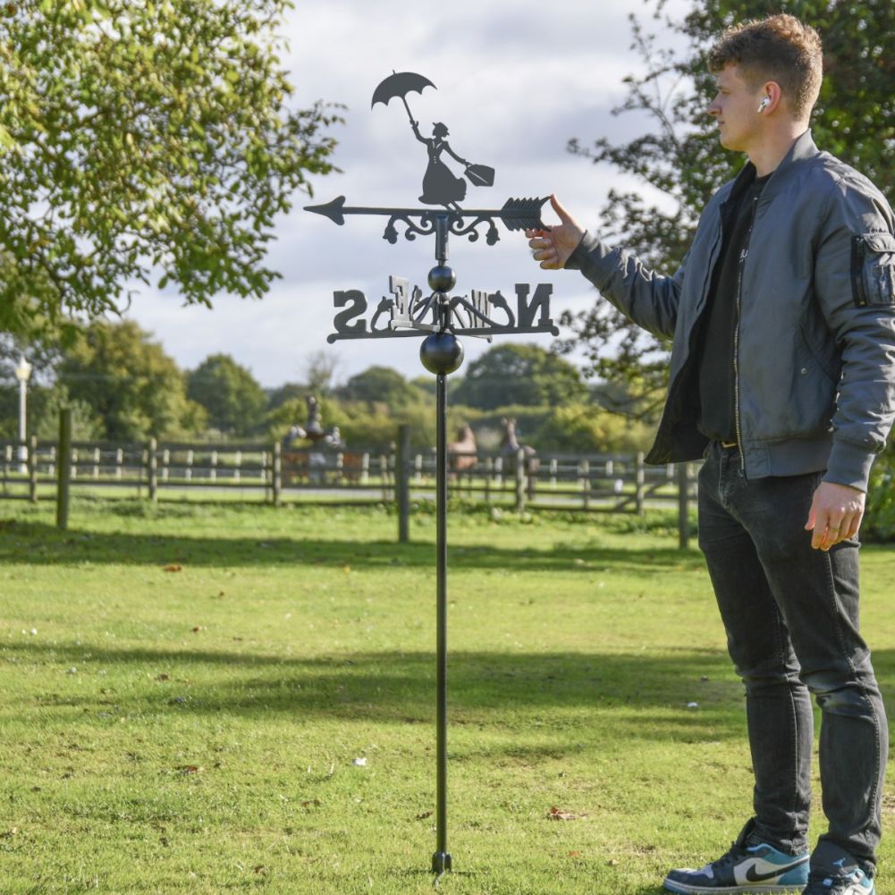 Freestanding Mary Poppins Weathervane to Scale