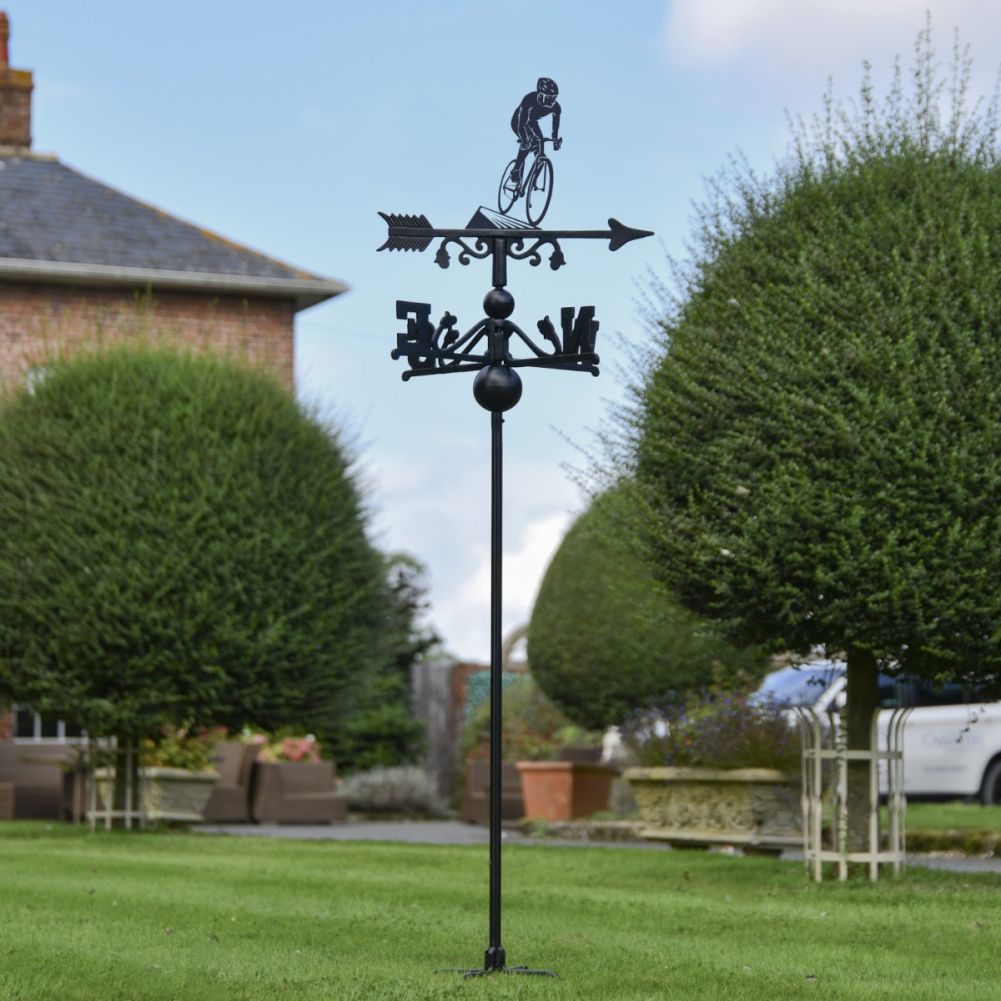 Freestanding Cyclist Weathervane