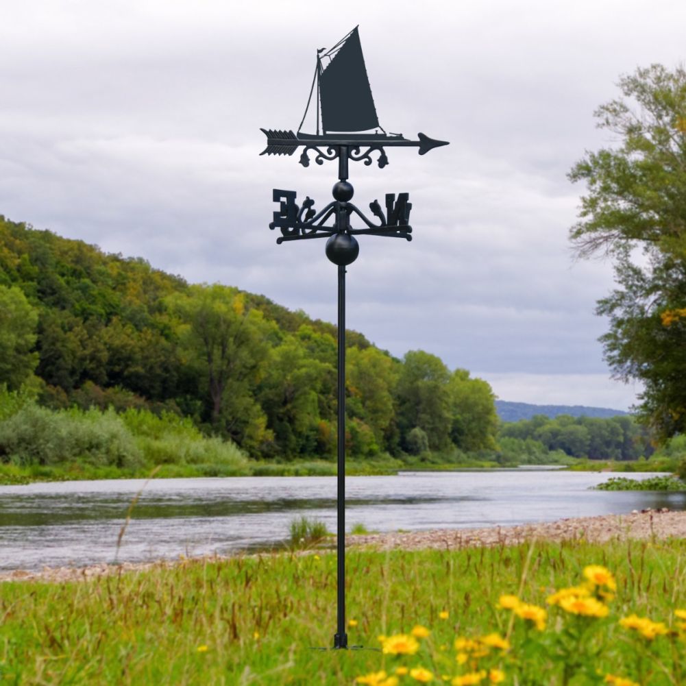 Freestanding Norfolk Wherry Sail Boat Weathervane