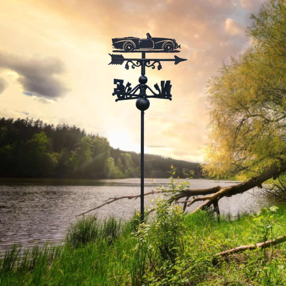 Freestanding SP250 Daimler Weathervane in Situ