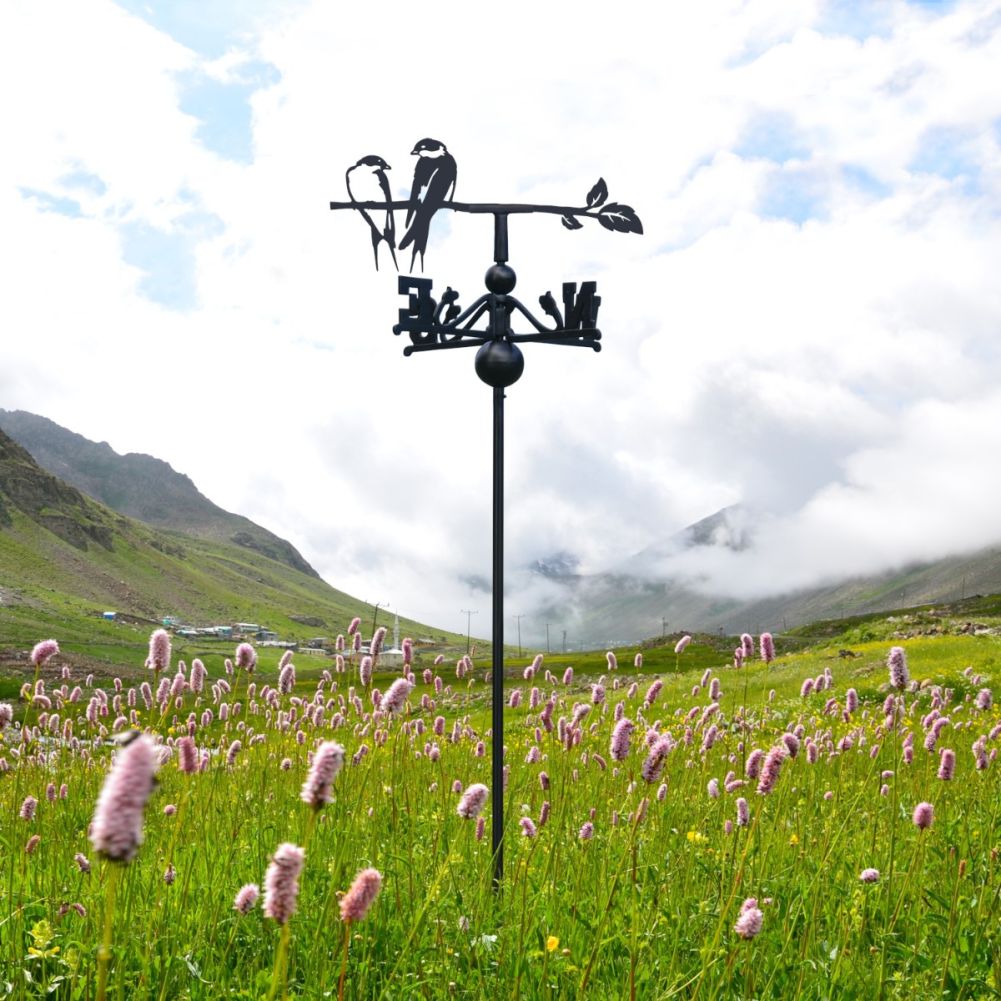 Freestanding Weathervane with Swallow Topper