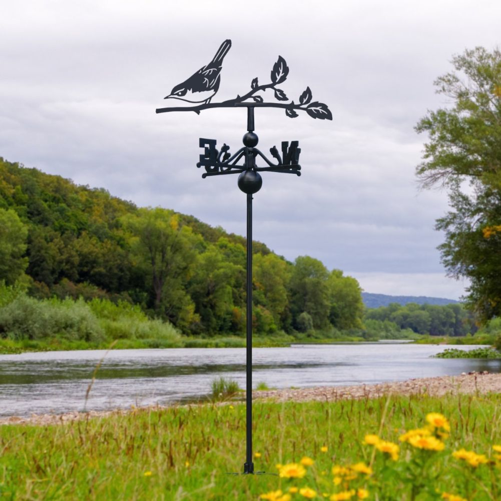 Freestanding Cetti's Warbler Weathervane in Situ