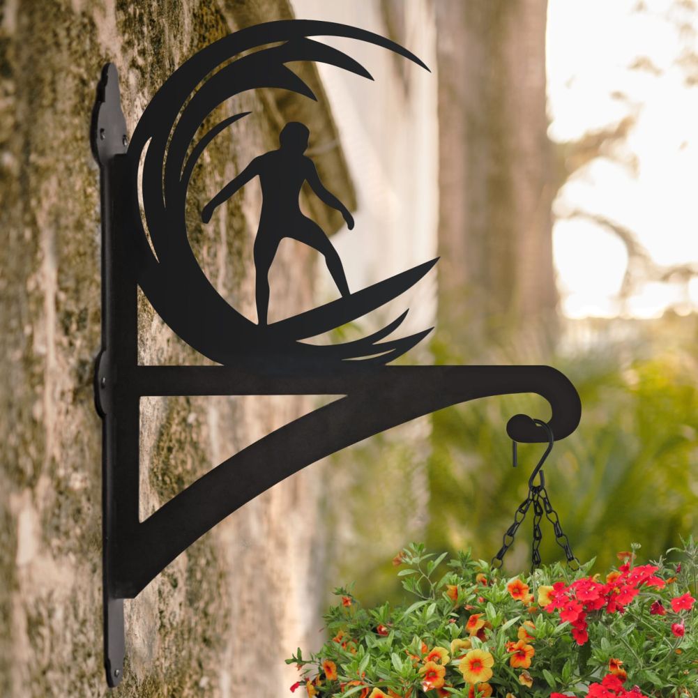 Surfer Iron Hanging Basket Bracket 