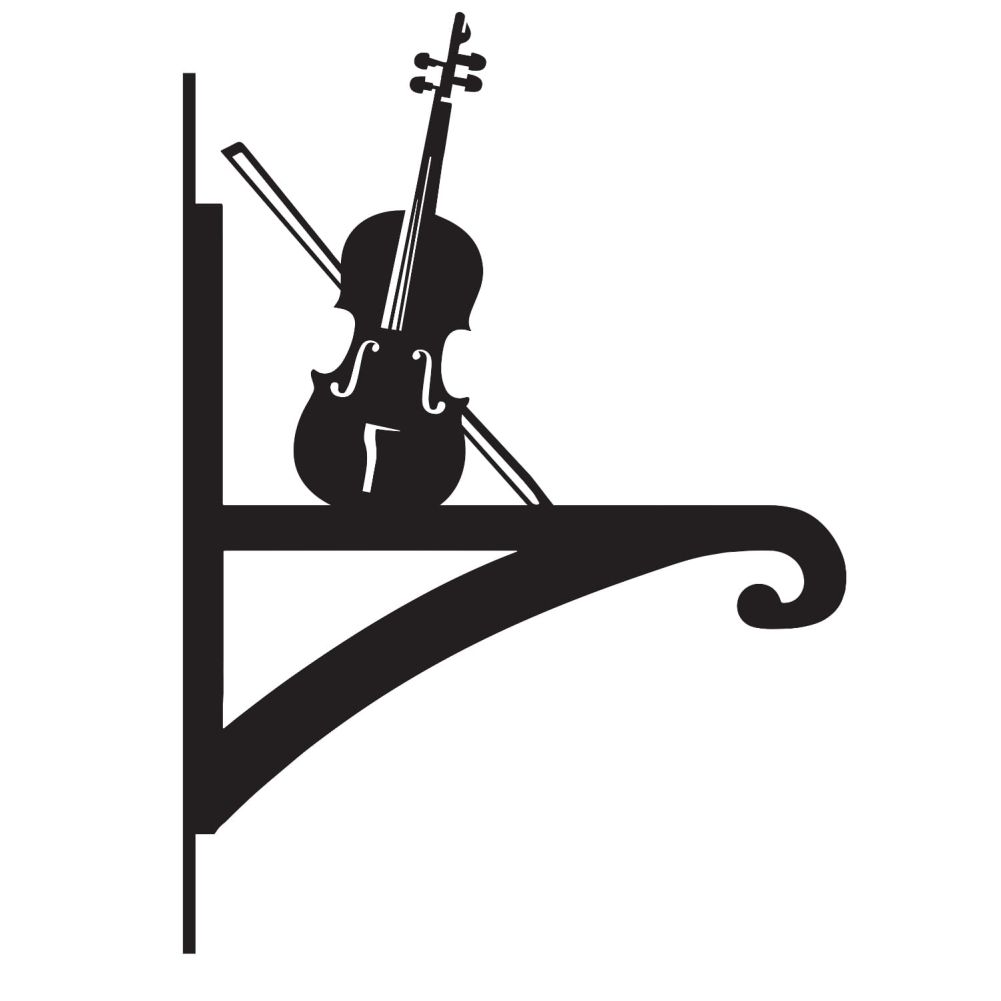Violin Iron Hanging Basket Bracket