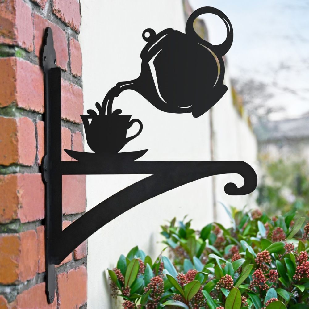 Teapot & Cup Hanging Basket Bracket