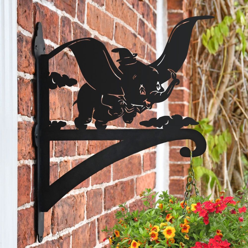 Hanging Basket Bracket with Flying Elephant 